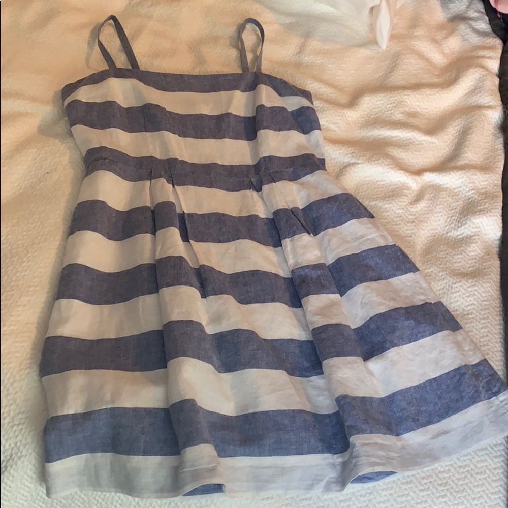 Loft blue and white linen summer dress bundle 3/15